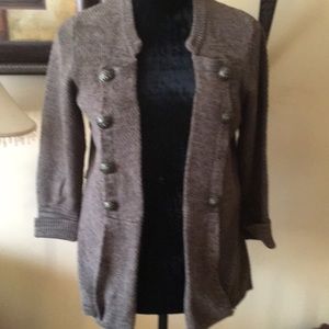 Unique button detail cardigan